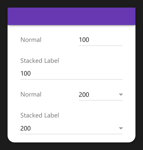 A Group comparing stacked vs non-stacked label